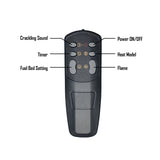 Fireplace remote control of FLT