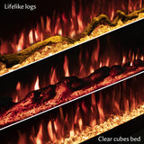 FL-GPRO WiFi-Enabled Recessed & WallMounted Electric Fireplace Smart Control via Alexa or App