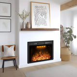 FLM Recessed&Wall-Mounted Electric Fireplace Inserts with Glass Door