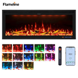 FLZ 42 Inch Recessed/Wall Mounted Smart Electric Fireplace
