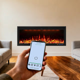 FLZ 42 Inch Recessed/Wall Mounted Smart Electric Fireplace
