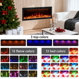 FLZ 48 Inch Recessed/Wall Mounted Smart Electric Fireplace