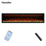 FLZ 88 Inch Recessed/Wall Mounted Smart Electric Fireplace