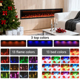 FLZ 88 Inch Recessed/Wall Mounted Smart Electric Fireplace