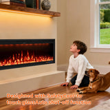 FLZ 60 Inch Recessed/Wall Mounted Smart Electric Fireplace