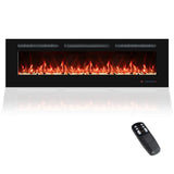 FLR Modern Electric Fireplace, DIY Crystal Log Bed