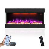 FL-TZS 36 Inch Three Sided Elelctric Fireplace with Smart Control