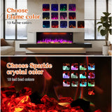 FL-TZS 36 Inch Three Sided Elelctric Fireplace with Smart Control