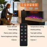 FL-TZS 36 Inch Three Sided Elelctric Fireplace with Smart Control
