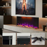 FL-TZS 36 Inch Three Sided Elelctric Fireplace with Smart Control