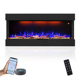 FL-TZS 42 Inch Three Sided Elelctric Fireplace with Smart Control