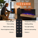 FL-TZS 42 Inch Three Sided Elelctric Fireplace with Smart Control