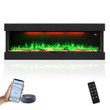 FL-TZS 72 Inch Three Sided Elelctric Fireplace with Smart Control