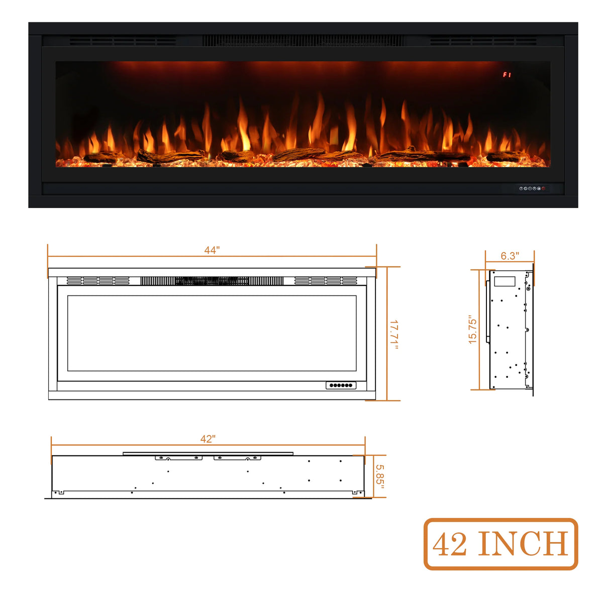 FL-SW  Recessed Smart Electric Fireplace
