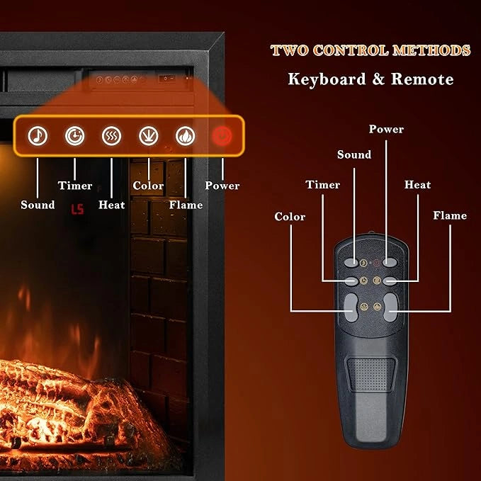 Fireplace remote control of FLT