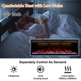 FL-GPRO WiFi-Enabled Recessed & WallMounted Electric Fireplace Smart Control via Alexa or App