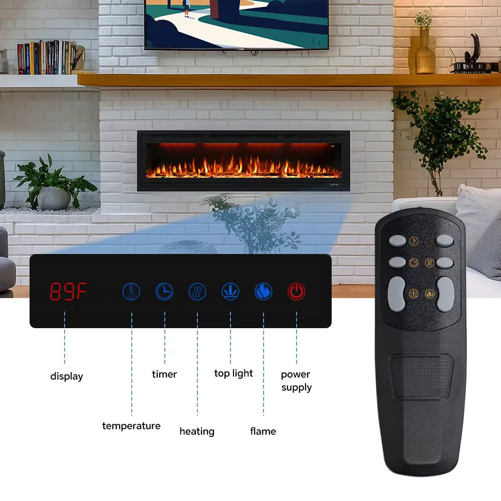 FL-SW  Recessed Smart Electric Fireplace