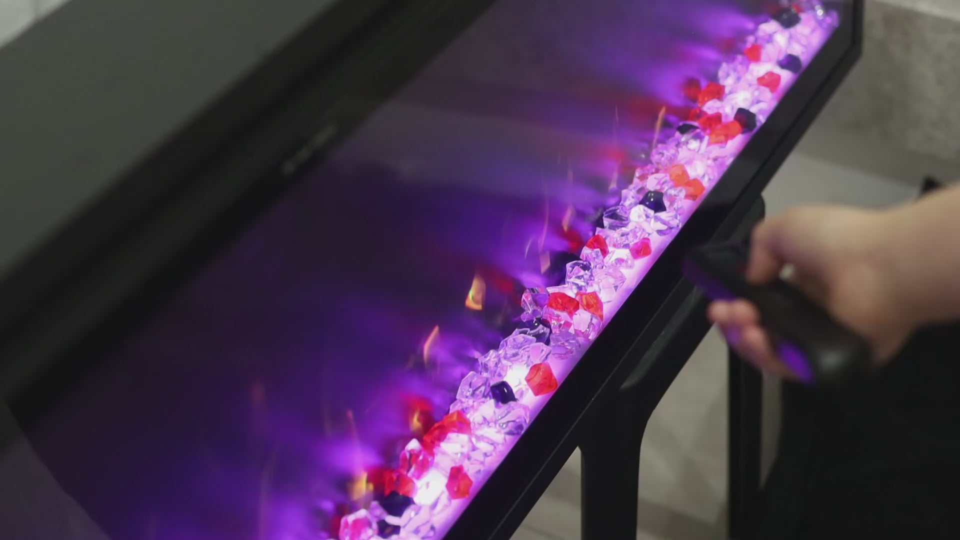FLZ Smart Electric Fireplace with Adjustable Flame Colors, Recessed&Wall-Mounted
