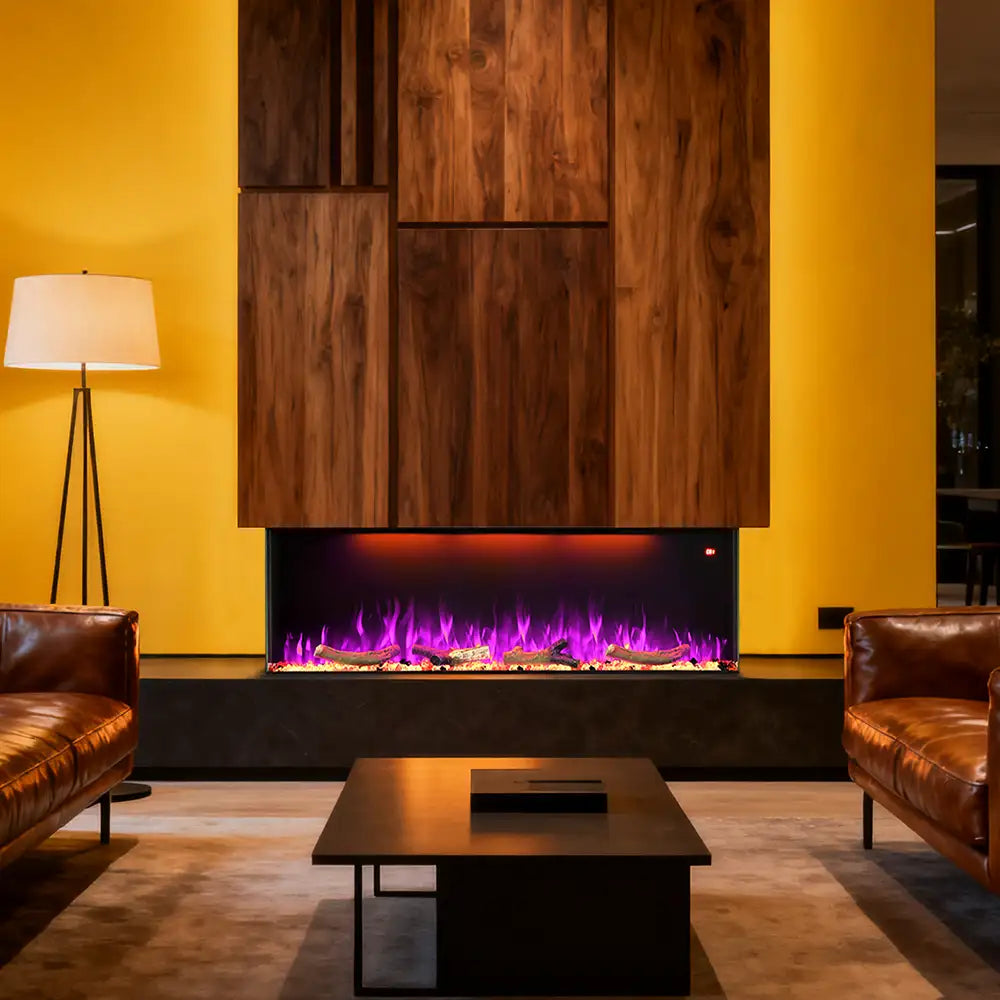 FL-TZS 36 Inch Three Sided Elelctric Fireplace with Smart Control