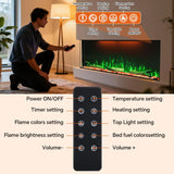 FL-TZS 72 Inch Three Sided Elelctric Fireplace with Smart Control