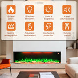 FL-TZS 72 Inch Three Sided Elelctric Fireplace with Smart Control